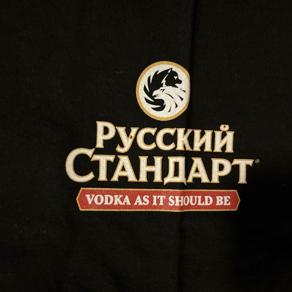 Russian Standard vodka Black T-Shirt